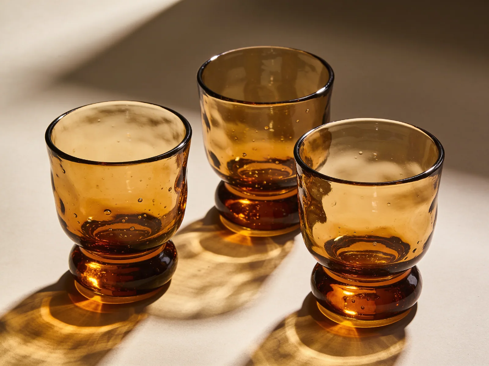 Ambra Tumbler — Hand-blown amber glass, 280 ml