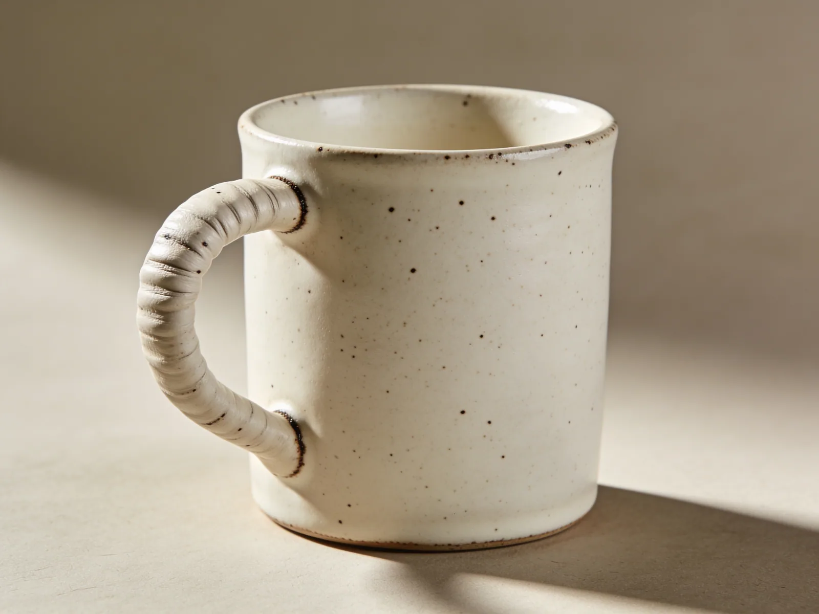 Vega Mug — Speckled stoneware, 320 ml, pulled handle